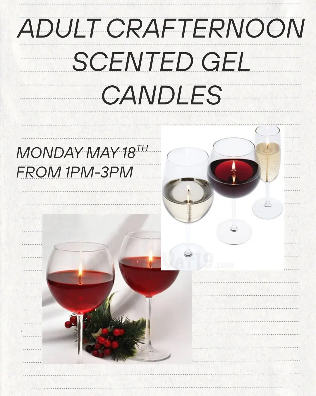 wine glass candles